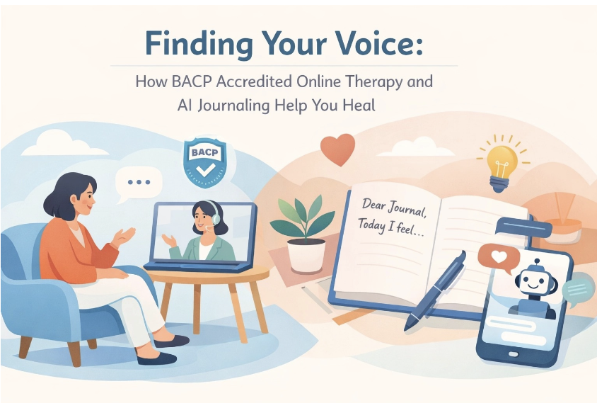 Finding Your Voice: How BACP Accredited Online Therapy and AI Journaling Help You Heal